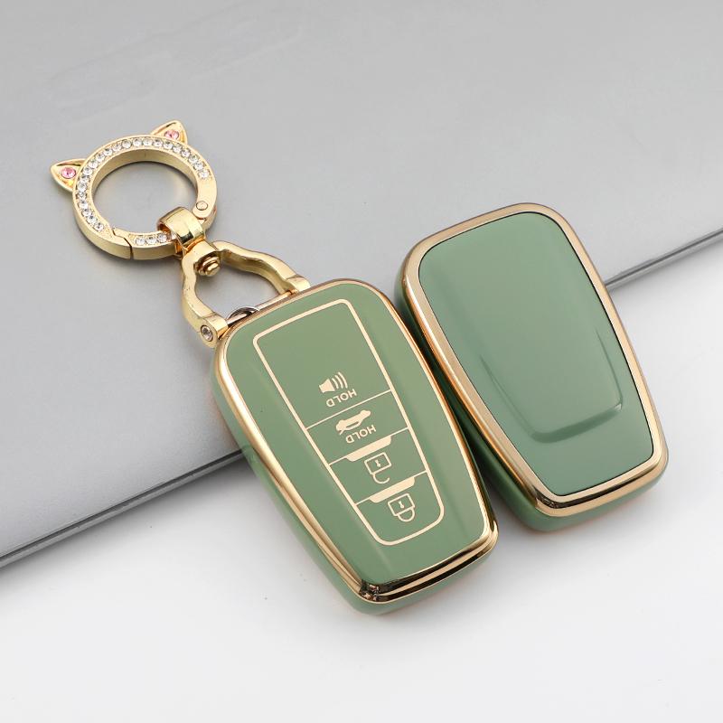 2/3/4 Buttons For Toyota Camry Chr Corolla Rav4 Avalon Land Cruiser Prado Prius - Tpu Car Key Case Cover Fob Keychain