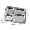 Rectangular Divided Plate Dinner Tray Dinner Plate Suitable for Meal and Snacks