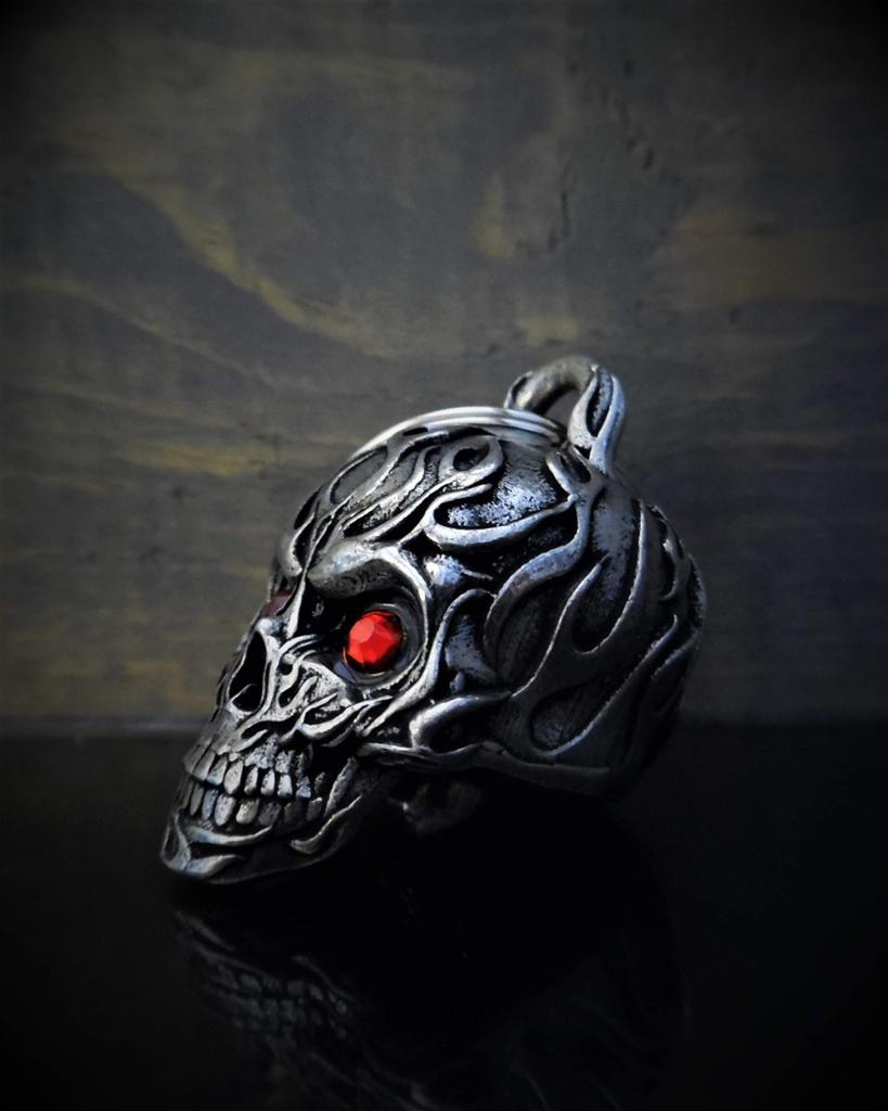 Bravo Bells Frame Skull Diamond Bell - Biker Bell Accessory