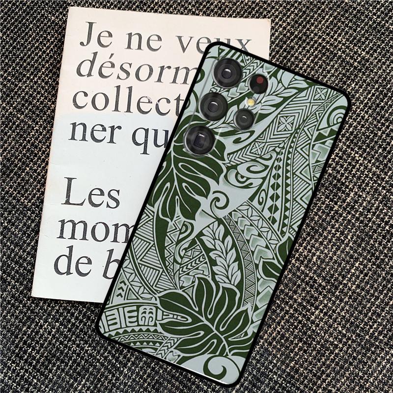 Maori Polynesian Samoan Tribal Case For Samsung Galaxy S25 Ultra S21 S22 S23 S24 Ultra S9 S10 S20 Plus S25 FE Back Cover
