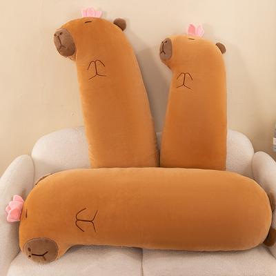 Boneca Capivara Fofa e Fofa Brinquedo de Pelúcia Capi Bala Travesseiro Longo Travesseiro de Cabeceira Travesseiro de Perna