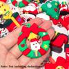10-100 Stück Cartoon Weihnachtsmann Schlüsselanhänger DIY Zubehör Handgemacht Creme Kleber Dekoration Szenenarrangement Weihnachtsgeschenk Ornament