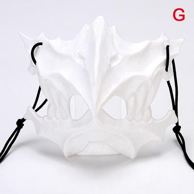 Párty maska Dlouhé zuby Démon Samuraj Kostlivec Maska na polovinu obličeje Vlčí Dračí Tygří maska Cosplay Halloweenský kostým Rekvizity