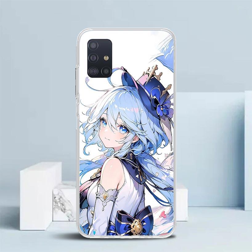 Cute Furina Genshin Impact Soft Cover for Samsung Galaxy A12 A22 A32 A52 A72 A02S Phone Case Note 20 Ultra 10 S10 Plus A51 A71 A