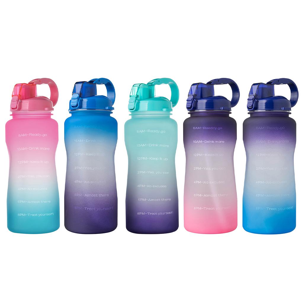 Sport Water Bottle 2000ml Outdoor Drinking Bottle Straw Portable Travel Tea Cup