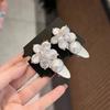 Exquisite French Pearl Flower Duckbill Hair Clip for Side Bangs