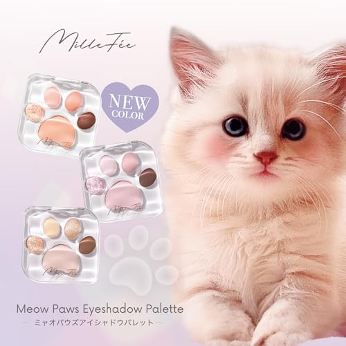 MilleFee Miao Pfoten Lidschattenpalette (06 Omowaseburi) Katze 5 Farben Augen Make-up Kosmetik Glitzer Fleischbällchen