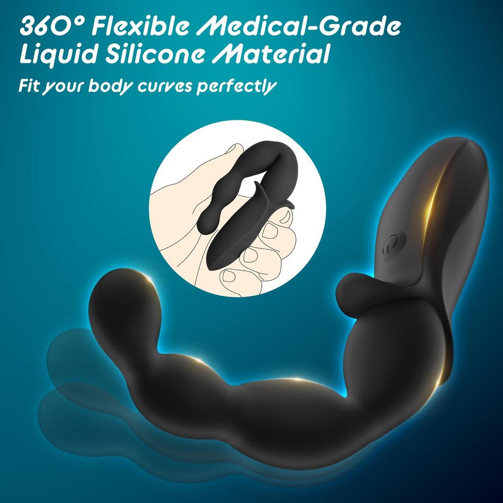 Vibrating Anal Beads: An Adult Sex Toy Suitable for Men, Women, and Couples; a Flexible Silicone Prostate Massager and Anal Vibrator; Anal Sex Toy