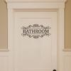Abnehmbares WC-Türschild Schwarz Badezimmer Wandaufkleber Toilettentür Aufkleber Heimdekoration