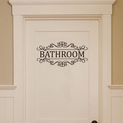 Abnehmbare Toilettentür-Aufkleber Selbstklebender Badezimmer-Wandaufkleber WC-Türschild Badezimmer