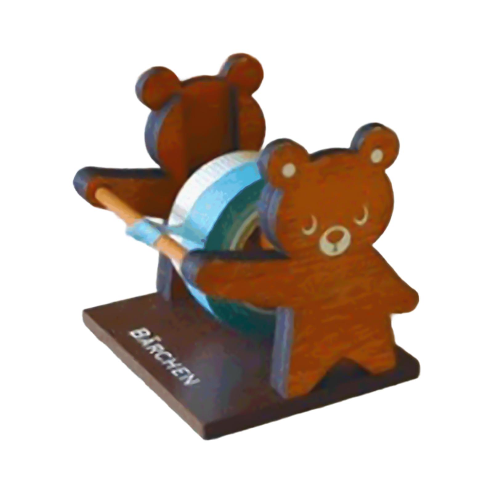 

Tape Dispenser Cartoon Bear Shaped Xyloid for Desktop Organizer Decorative Utility