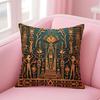 Historical Style Egypt Pharaoh Cultural Style Cushion Cover Linen Pillowcase Cover Soft Decor for Sofa Home Room