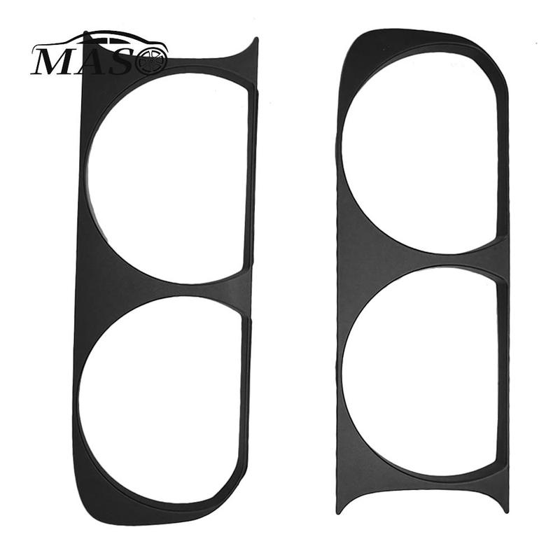 2pcs ABS Black Car Front Headlight Lamp Bezel Frame Trims for Dodge Challenger 2008 2009 2010 2011 2012 2013 2014