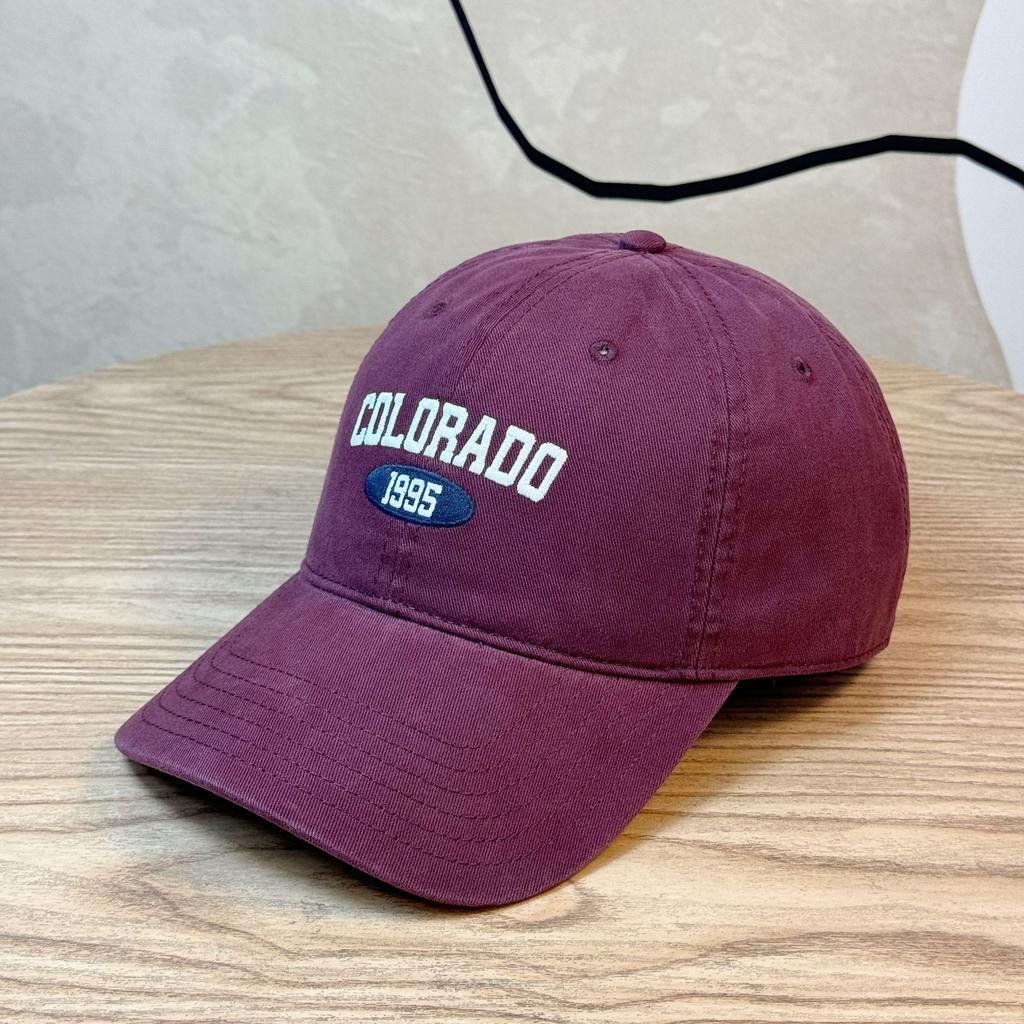New COLORADO Embroidered original design baseball cap for men and women, Korean version, high-quality soft-top cap that makes the face look smaller