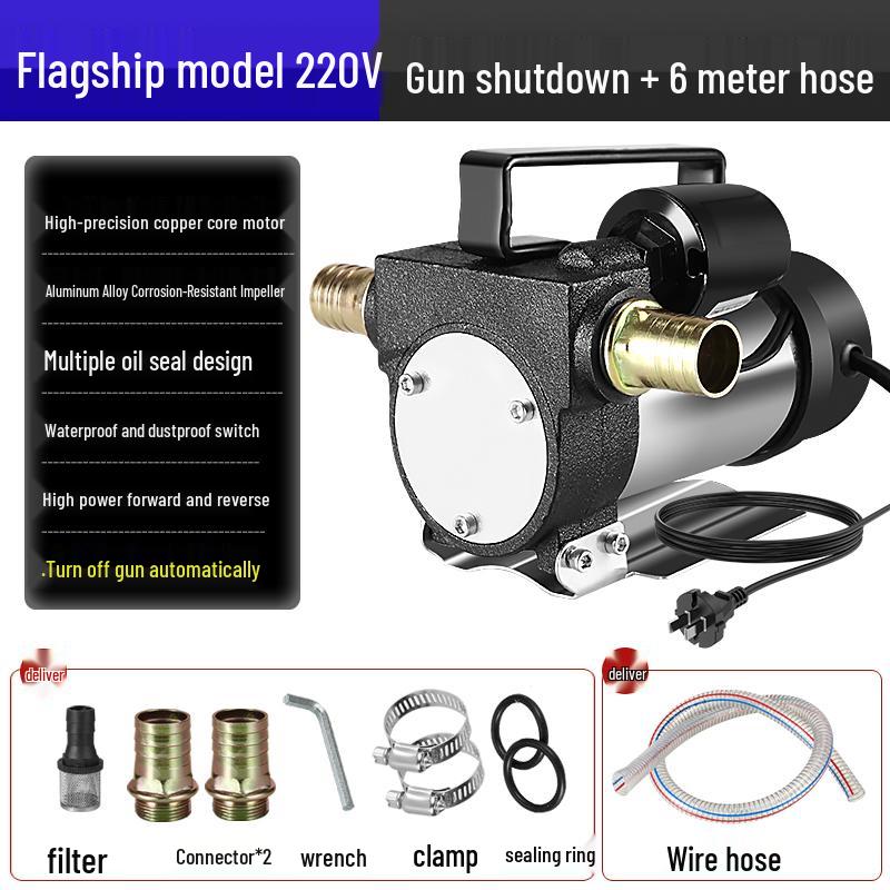 Electric Oil Pump 12v/24v Universal, 220v Diesel Pump, Self-Priming Refueling System