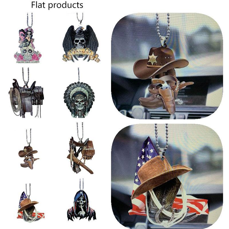 Denim Boot Retro Acrylic Car Hanging Ornament Auto Accessory Festive Home Decor