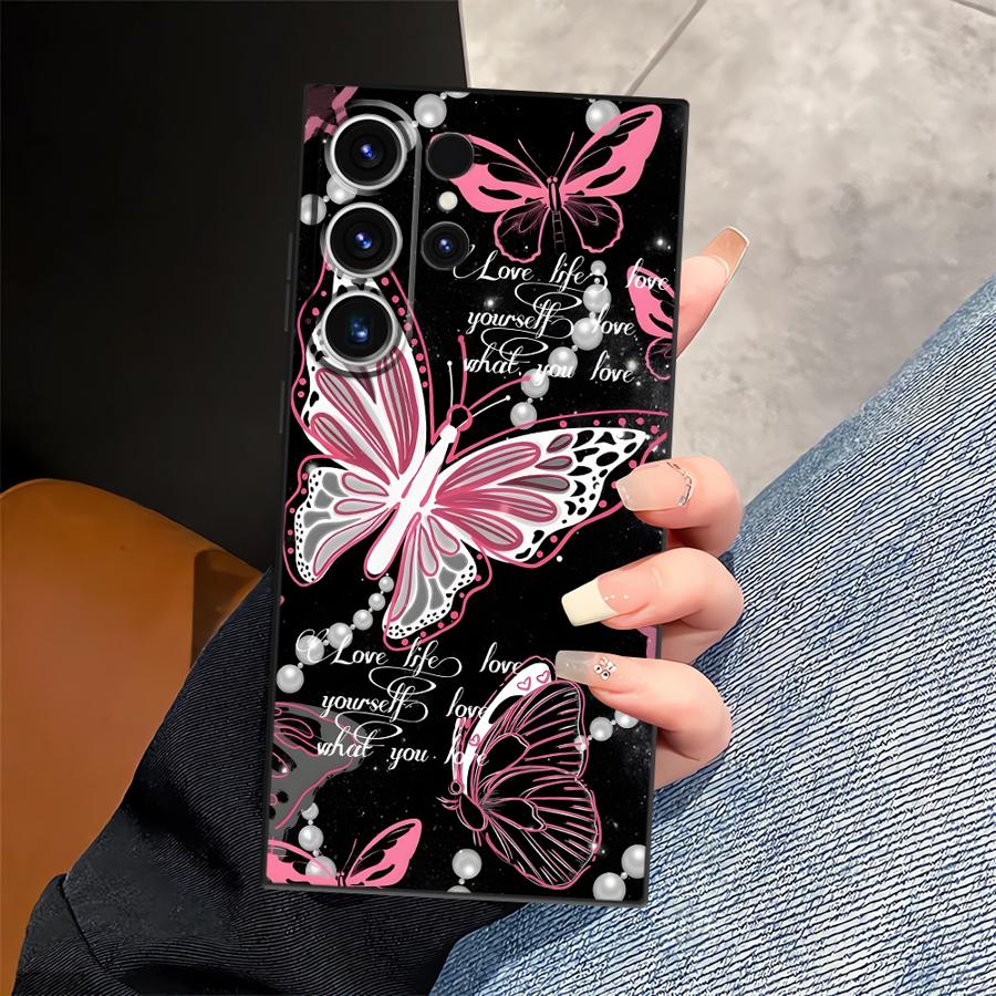 

Simple Butterfly Case for Samsung Galaxy S26 Ultra Note 20 8 9 10 S23 S25 Plus S20 Ultra S24 S10 S9 S21 FE Funda Phone Cover Galaxy S22+ 5G