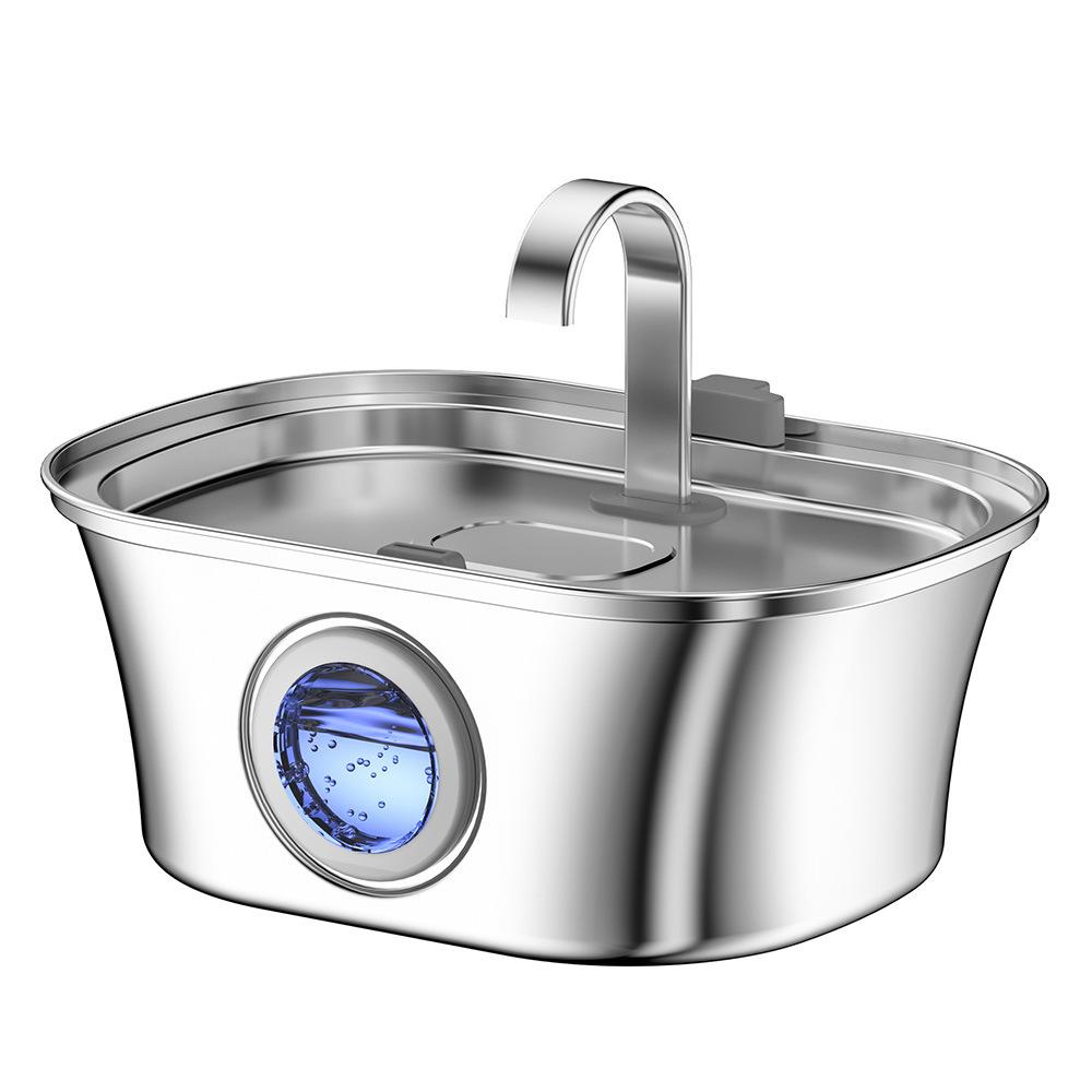 Factory 3.2L Quiet Operation Stainless Steel Pet Water Fountain Auto Cat Water Dispenser for Cats Kittens Puppies Indoor