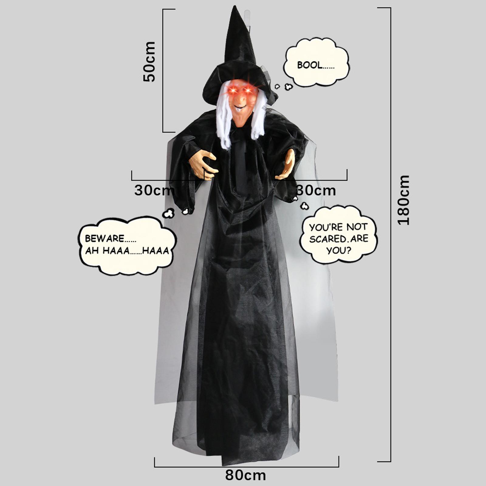 

Хэллоуин Электронное Украшение Ведьма, В Натуральную Величину Подвесная Ведьма Хэллоуин Украшение, Страшная Летающая Электронная Ведьма Для Украшения на Хэллоуин One Size