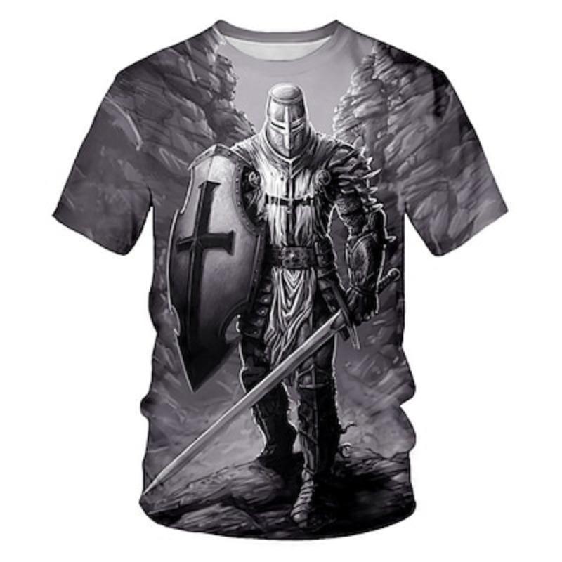 The Last Templar Crusader Knights Templar Crusader T-shirt Cartoon Manga Anime 3D Graphic For Couple's Men's  Adults' 3D Print