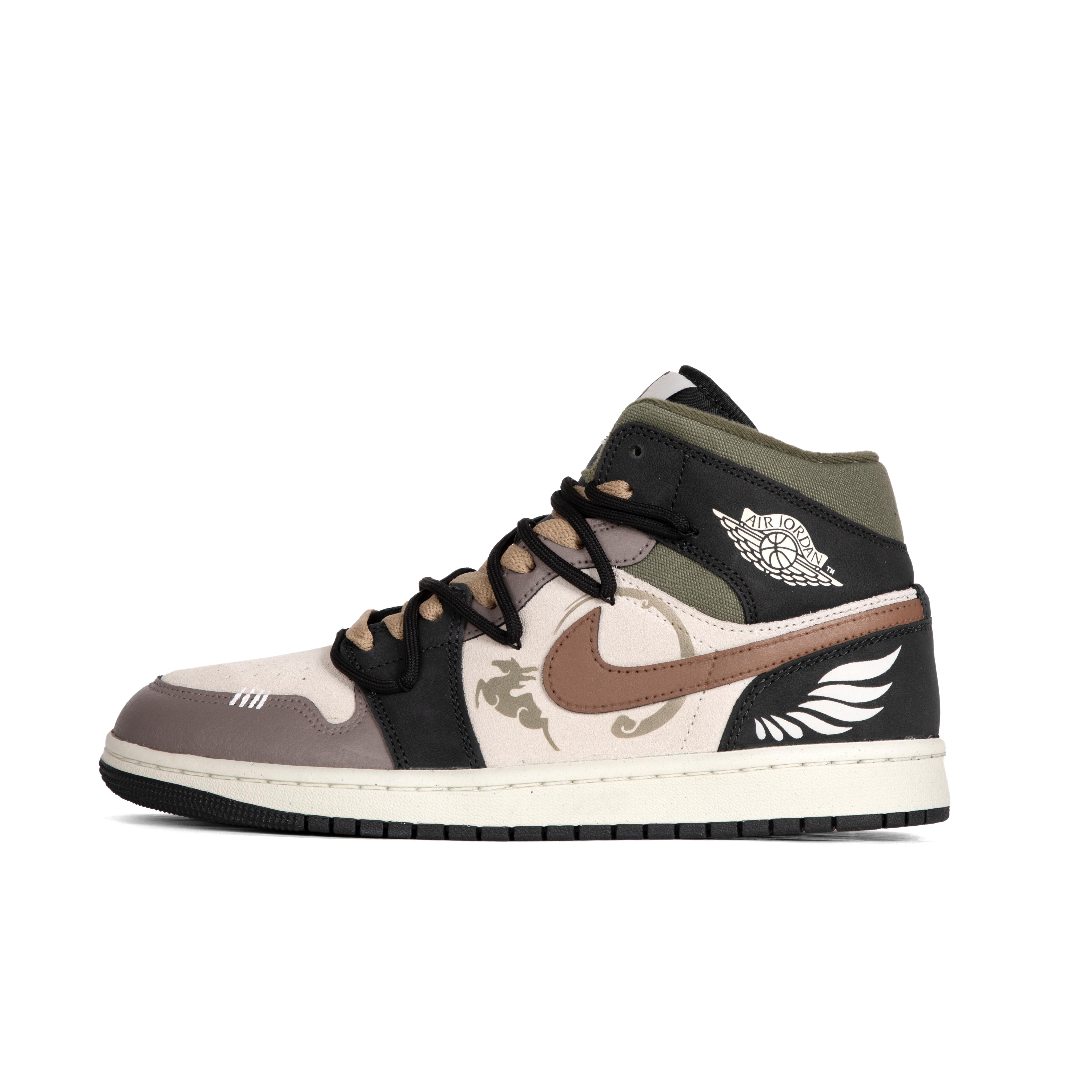 

Jordan Air Jordan 1 Mid top Vintage Basketball Shoes Men s HV4091-102(Team186- ) 42.5