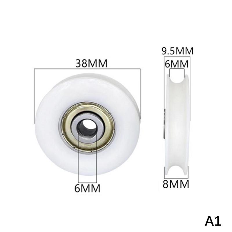 

U-Groove Nylon Round Pulley Ball Bearing Wheels, Used For Door And Window, Shower Pulley, Drawer Sliding Door Diameter 23-43Mm A1
