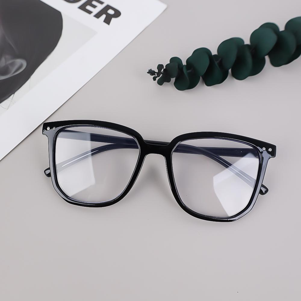 Trendy Computer Clear Glasses Semi Rimless Anti Blue Light Blocking Glasses Men Women Square Ray Filter Eyeglasses Frame Goggle