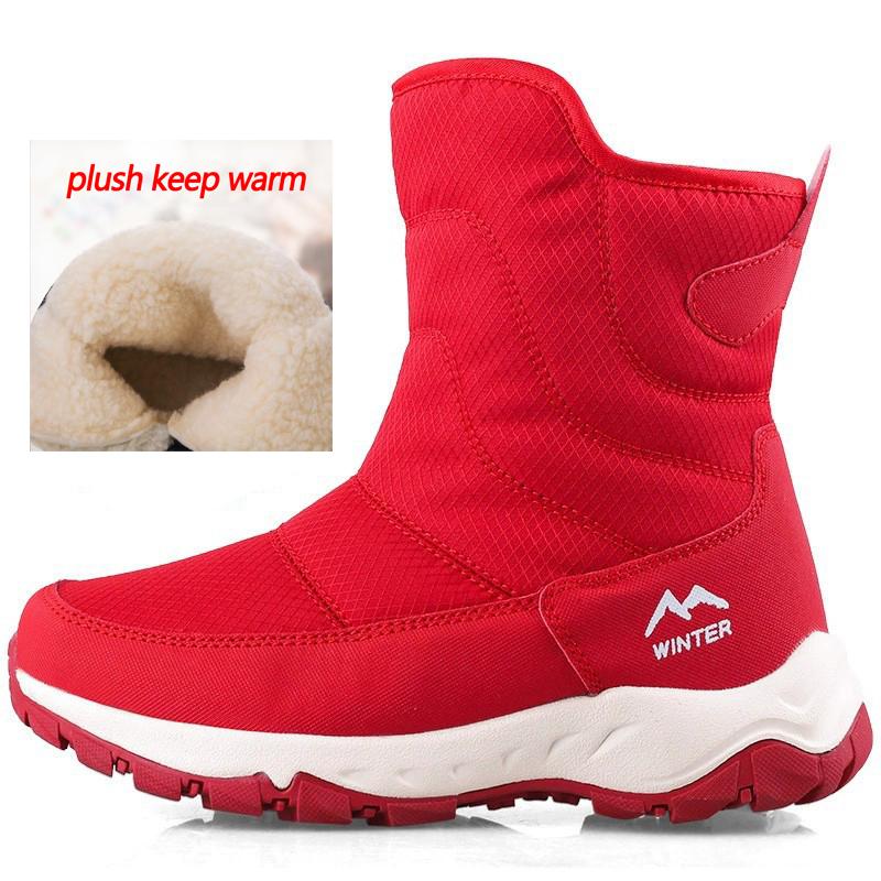 2024 Winter Boots For Men Women Plush Keep Warm Snow Boots Outdoors Hiking Boots Cotton Shoes Wear-Resisting Non-Slip Men Boots