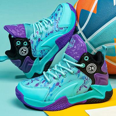 31-40 Children's Basketball Boots Youth Training Sports Shoes Low Outdoor Combat Basketball Sneakers