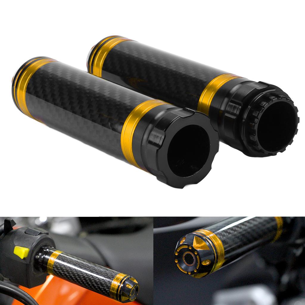 2PCS Motorcycle Handle Bar Grip Cover Carbon Corrosion Resistant Waterproof for 7Celsius8in Handlebar