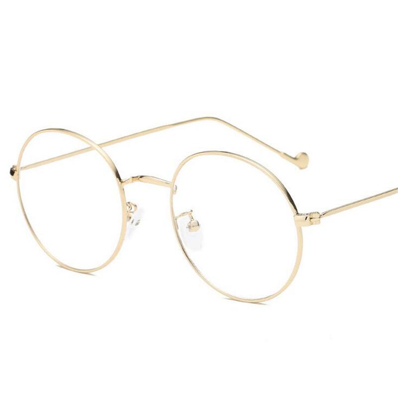

Metal Round Retro Myopia Glasses Full Frame Clear Mirror Prescription Eyeglasses for Women Men 0 to -6.0 0