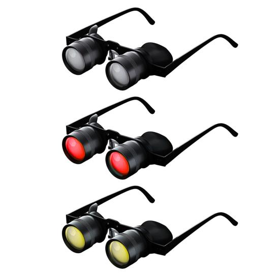 Outdoor Fishing Binoculars Glasses 10X Zoom Magnification Adjustable Hands-Free Portable Bird Watching Theater Concert Binocular Telescope