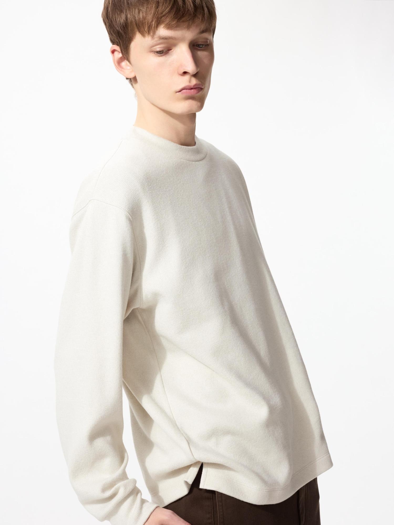 

Uniqlo Japan SofT KniT Fleece Crew Neck T 01 OFF WHITE/XS