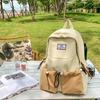New high-value college-style men's and women's schoolbags, Korean version school students, contrasting colors, casual commuting, versatile backpack.