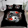 Povlečení s potiskem Jin a Jang 3D potisk Drby pro děti, teenagery, dospělé Přikrývka King, Queen size Polyesterová ložní souprava