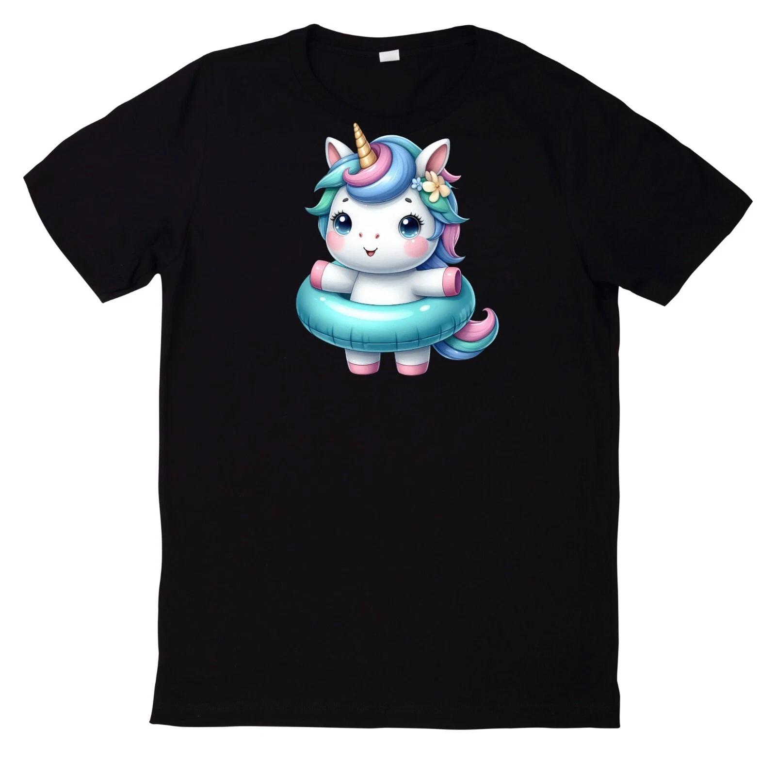 T-Shirt Lustiges Einhorn Poolparty XXXL