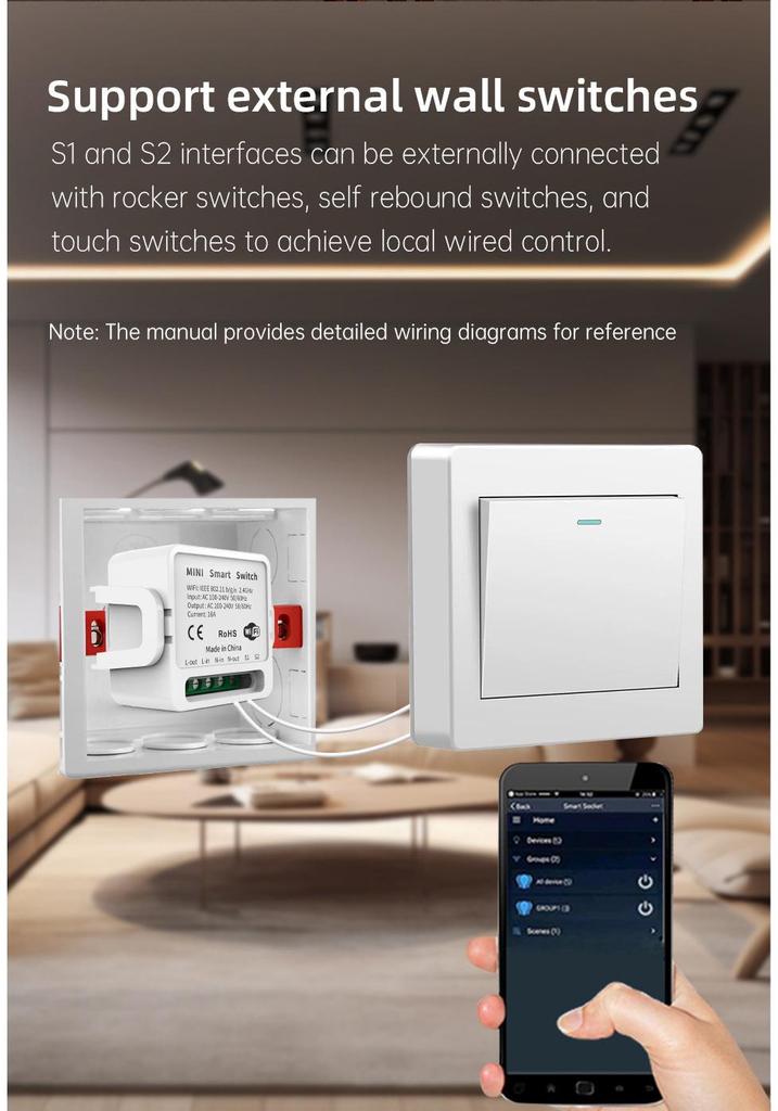 Tuya WiFi Smart Switch Disconnector with App & Voice Control Timer