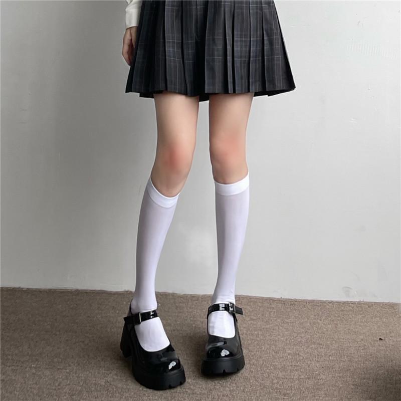 Japanische milchig-weiße Samt-Leggings schwarze Strümpfe Herbst und Winter verdickt warm weich Schwester Frühling und Sommer dünn