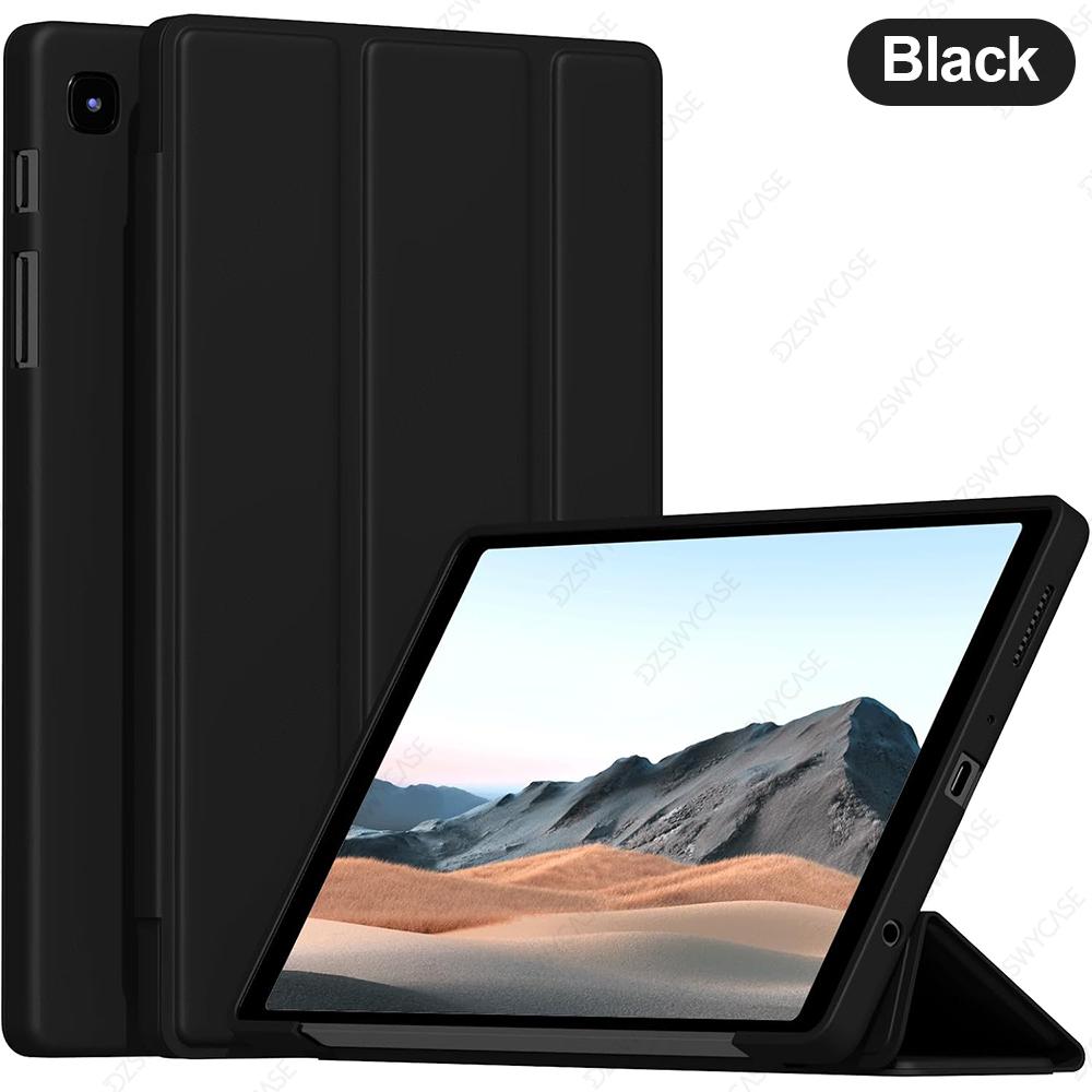 Étui pour Samsung Galaxy Tab A7 Lite 8,7 Pouces, Coque à Rabat Pliable Fine et Légère avec Coque Arrière en TPU Souple, Veille/Réveil Automatique noir