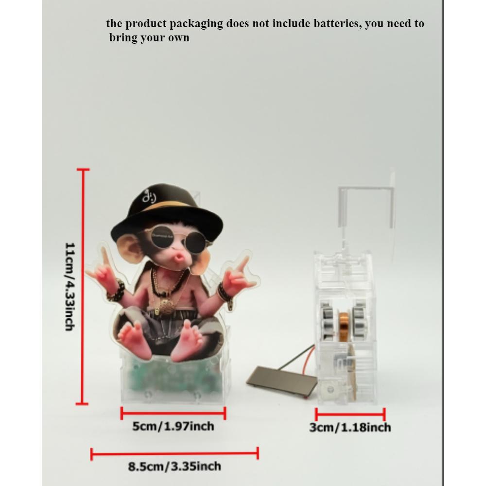 Solar and Battery Dual-purpose Cute and Cool Shaking Head Ornament Toy,suitable for Car Dashboard Decoration,office,home Decoration,decompression Toys
