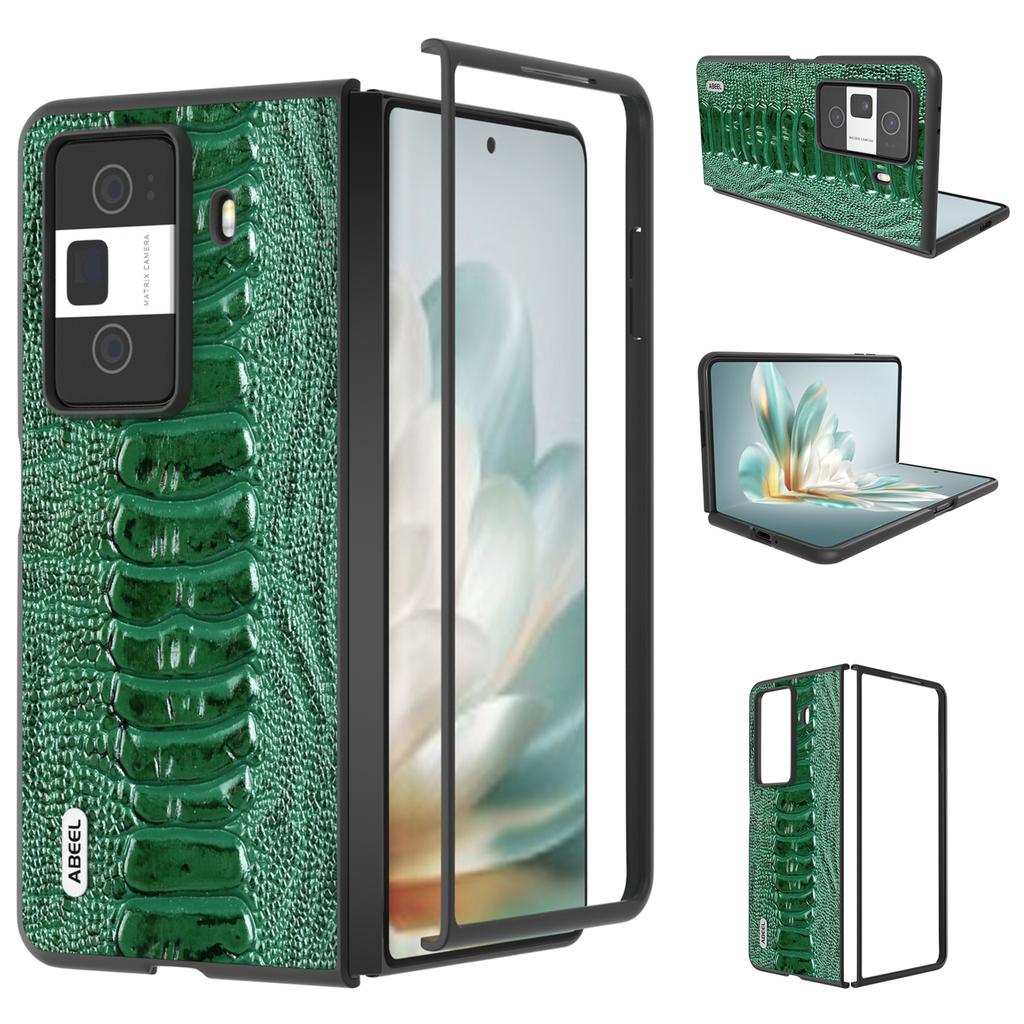 For Honor Magic Vs3 5G Case Crocodile Texture Genuine Cow Leather Back Cover