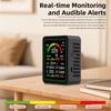 9-in-1 Air Quality Detector CO2 Monitor co, hcho, tvoc, c6h6, aqi, noise Level Detector Formaldehyde Temperature Humidity Meter