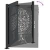 Garden Gate Black 110 X 155 Cm Powder Coated Steel