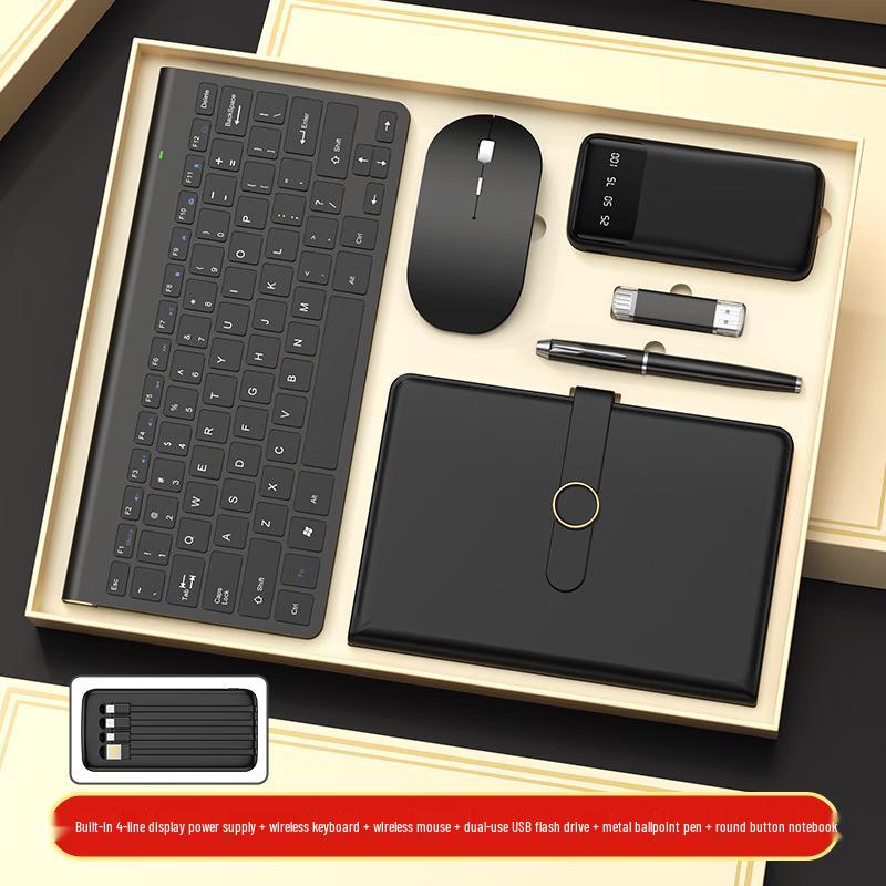 Mingzhanxuan Business Tech Gift Set 16G USB Drive, Pen, Qiaokou Notebook, Gift Box