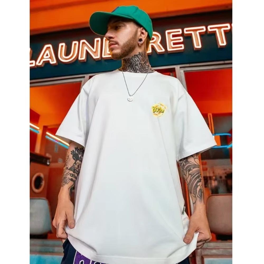 M-8XL American Trendy Duck Print Unique Pattern Short Sleeved T-shirt Men's Loose Large T-shirt Men's Top