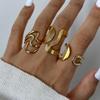 Irregular Dating Rings Adjustable Finger Rings Exaggerated Open Rings Finger Jewelry Suitable for Party and Daily