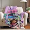 Cartoon G Gabby's Dollhouse Blanket For Sofa Office Bed Plane Travel Sleep Read Relax Camping Soft And Warm