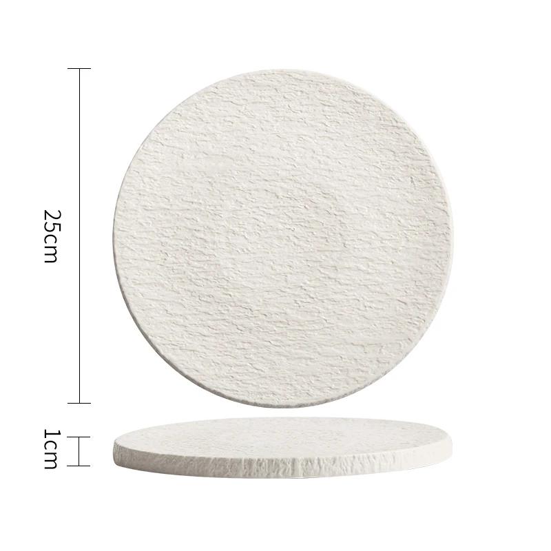 Stone Patterned Ceramic Plate Steak Plate Serving Plate Cake Plates Dessert Sushi Dish Molecular Cuisine Restaurant Tableware