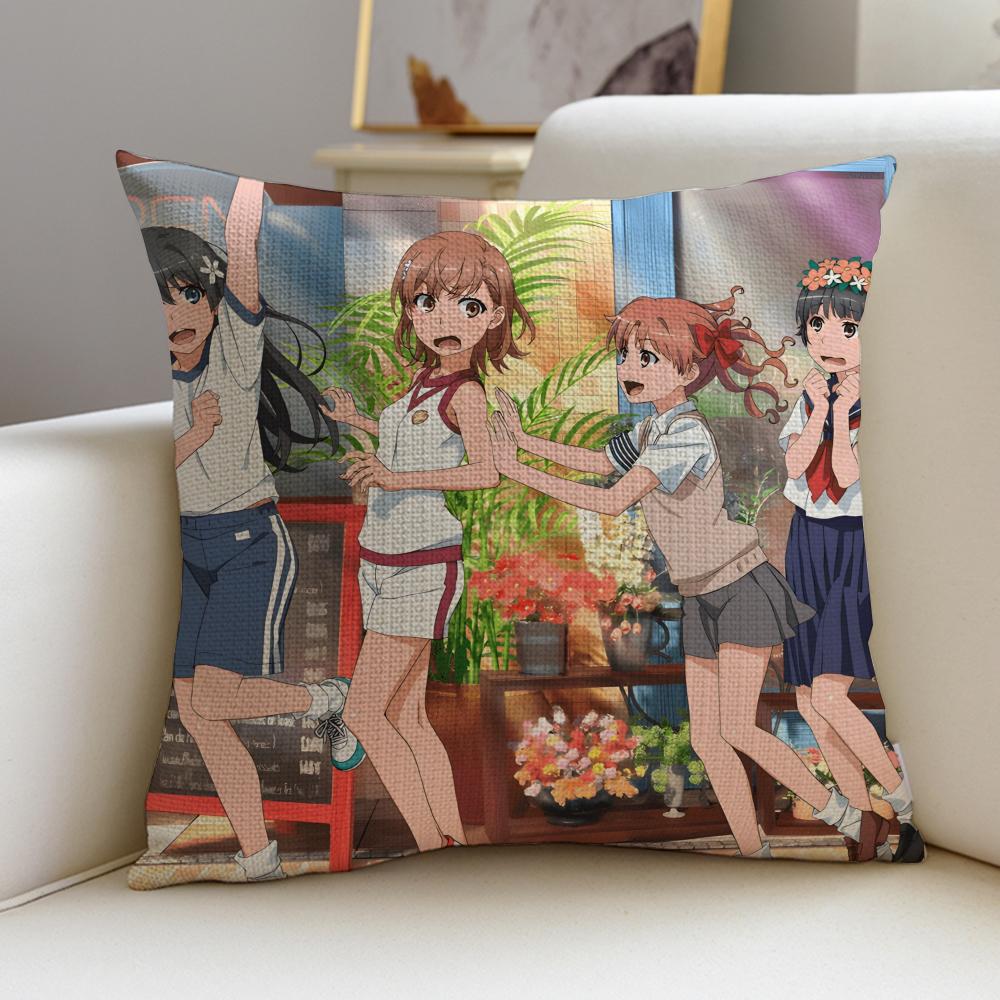Certain Scientific RailgunS Cushion Cover Breathable and skinfriendly linen pillowcase square removable and washable cushion