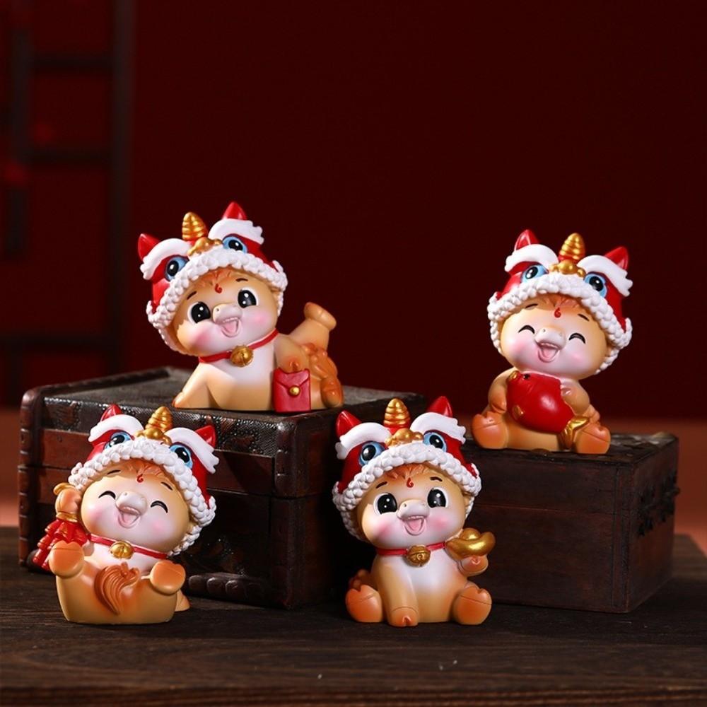 Resin Zodiac Horse Figurines Cute Horse Statue Funny 2026 Horse Year Mascot Spring Festival